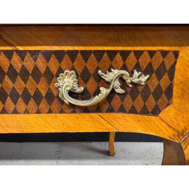 Wood Antique French Marquetry Desk, 1900 For Sale - Image 7 of 18