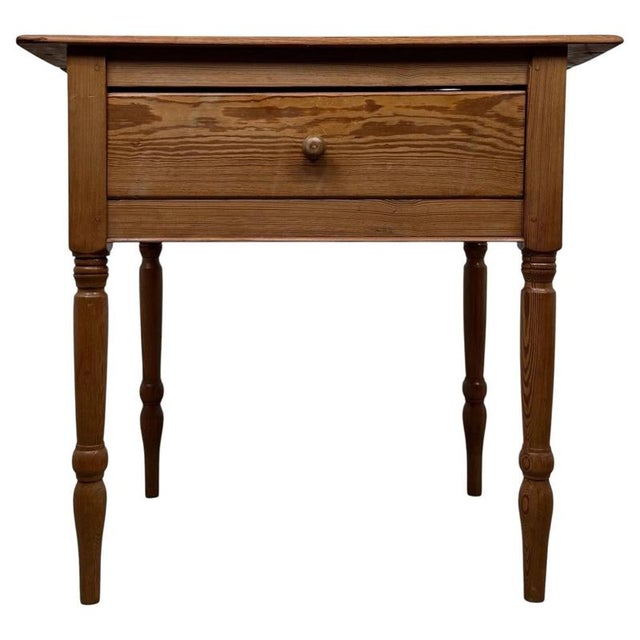 19th Century English Victorian Pitch Pine Side Table For Sale - Image 12 of 12