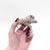 A fine silver miniature figurine. In sterling silver. In the form of a boar in trot. Hallmarked to the stomach. Simply a...