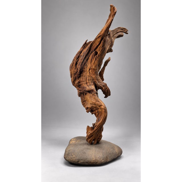 1970s Vintage One of a Kind Teak Wood Sculpture For Sale - Image 5 of 11