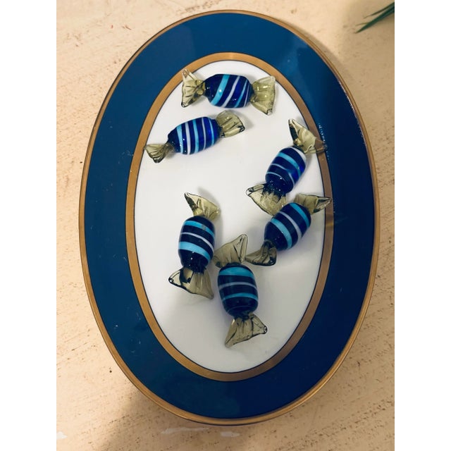 1980s Vintage Blown Glass Candies in the Style of Murano - Set of 6 For Sale - Image 5 of 6