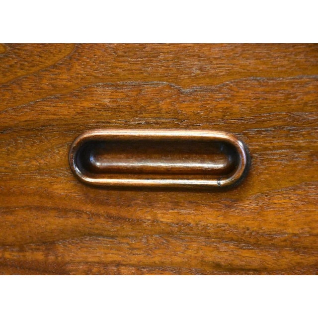 Refinished 52” Walnut Credenza by Founders For Sale - Image 9 of 9