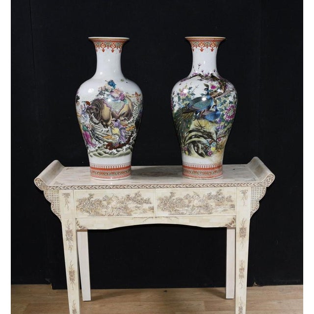 Chinese Qianlong Porcleain Vases, Set of 2 For Sale - Image 9 of 11