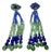 A Pair of 21st Century Coppola E Toppo Blue and Green Crystals Earrings For Sale