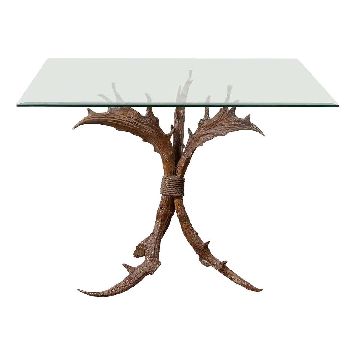 Curved Bronze Tree Table | Chairish