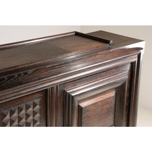 Art Deco Oak Sideboard in the style of Charles Dudouyt, France, 1930s For Sale - Image 13 of 16