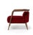 Essex Red Velvet Armchair by Javier Gomez For Sale - Image 4 of 6