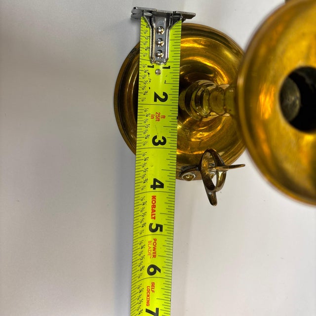 Pair of Victorian English Brass Chambersticks For Sale - Image 15 of 18