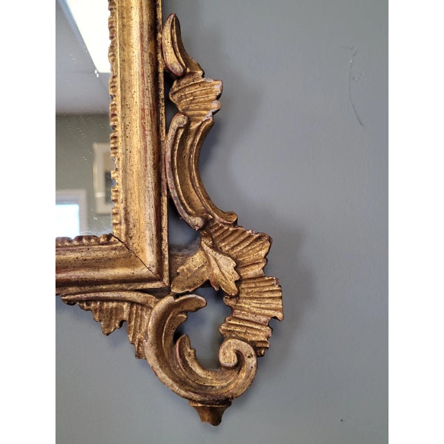 1950s Vintage Gold Florentine Mirror For Sale In Philadelphia - Image 6 of 9
