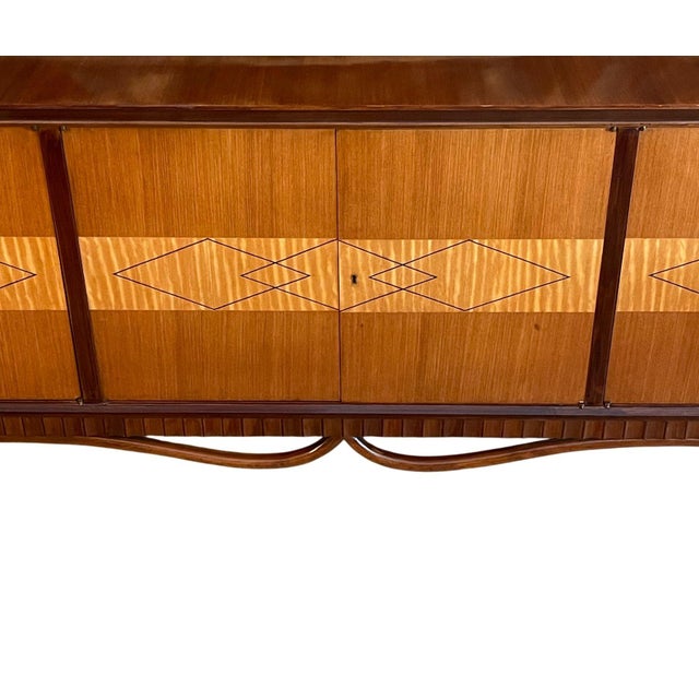 Italian Italian Mid-Century Inlaid Six-Door Sideboard. 1960's. For Sale - Image 3 of 16