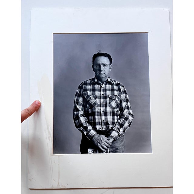 Paper B&W Photograph in the style of Avedon's "In the American West" - Artist Unknown For Sale - Image 7 of 10