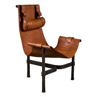 Jean-Paul Rykaert Leather Sling Chair For Sale