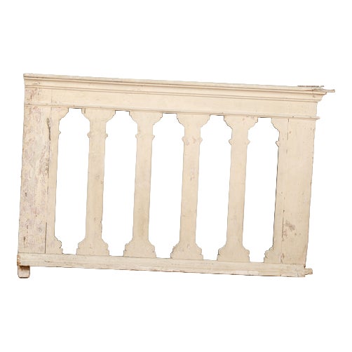 Antique Wooden Balustrade Railing For Sale