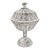 Antique Americana Doyle & Co. Banded Prism Bar Covered Glass Compote For Sale