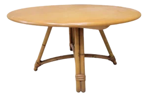 Mid Century Modern Heywood Wakefield Coastal Swivel Bamboo Coffee Table