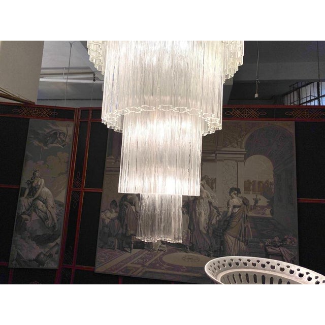 Italian Murano Glass Tronchi Chandeliers, 1990, Set of 2 For Sale - Image 8 of 10