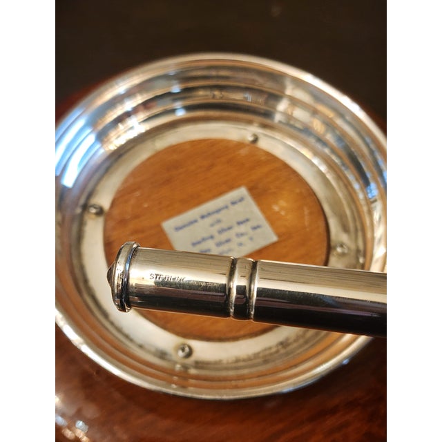 This Shelly Co. Salad bowl set is Beautiful and in lovely age appropriate condition with minor scuffs . Base is Sterling...