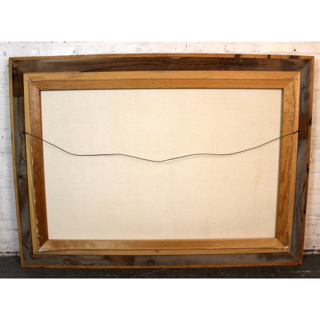 1980s Lisandro Lopez Baylon (B. 1951) 6 Foot American Indian Painting For Sale - Image 15 of 16