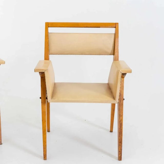 Beige Mid-Century Armchairs by Vittorio Armellini, Italy, Set of 3 For Sale - Image 8 of 10