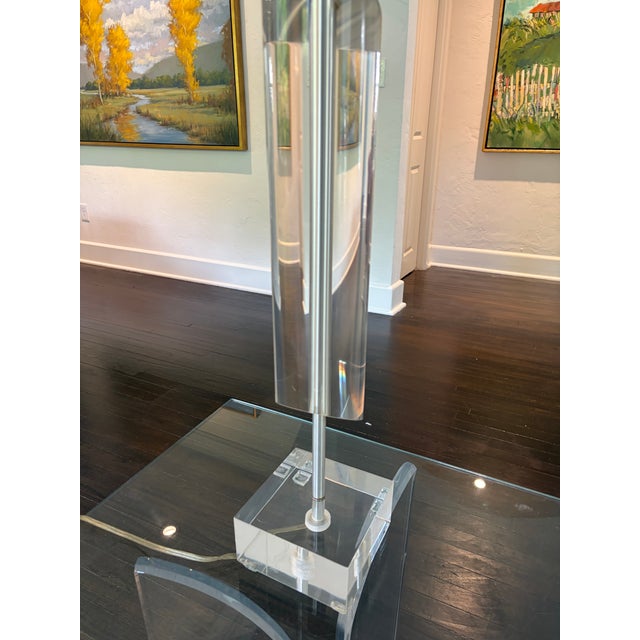 1980s Van Teal Lucite Lamp Signed For Sale - Image 10 of 10