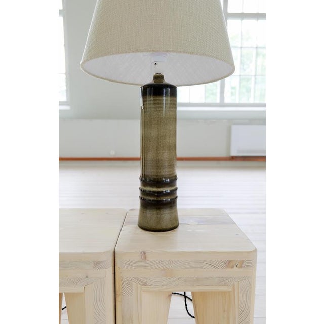 Rörstrand Mid-Century Modern Table Lamps in Stoneware by Olle Alberius for Rörstrand, 1970s, Set of 2 For Sale - Image 4 of 13