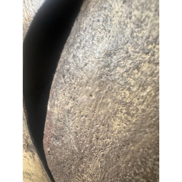 Brown Vintage Organic Painted Wall Sculpture With Emerging Rocks For Sale - Image 8 of 12
