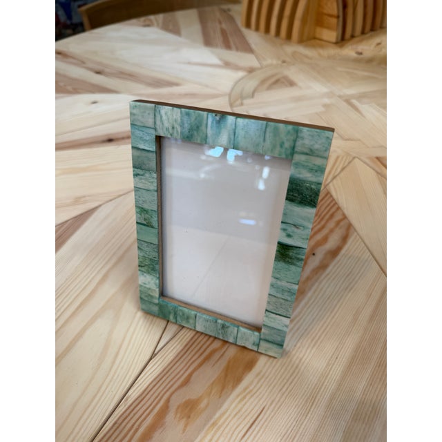 Vintage Green Mosaic Stone Picture Frame For Sale In Los Angeles - Image 6 of 6