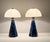 Blue Vintage Prisma Table Lamps with Marble Shades, Italy, 2000s, Set of 2 For Sale - Image 8 of 18