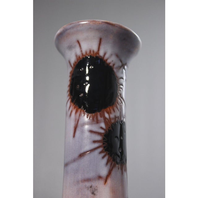 Large Vintage French Ceramic Lamp Base by Kurt & Monique Brunner for Vallauris, 1960s For Sale - Image 6 of 15