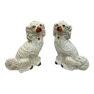 Late 19th Century Pair Staffordshire Dogs For Sale
