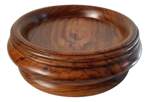 Antique Turned Olive Wood Vide Poche Bowl, Italy, 1800s
