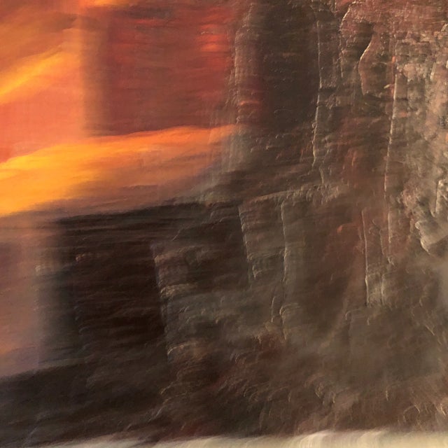 Vintage Original Modernist Abstract Rock Gorge Southwest Painting For Sale In Philadelphia - Image 6 of 8