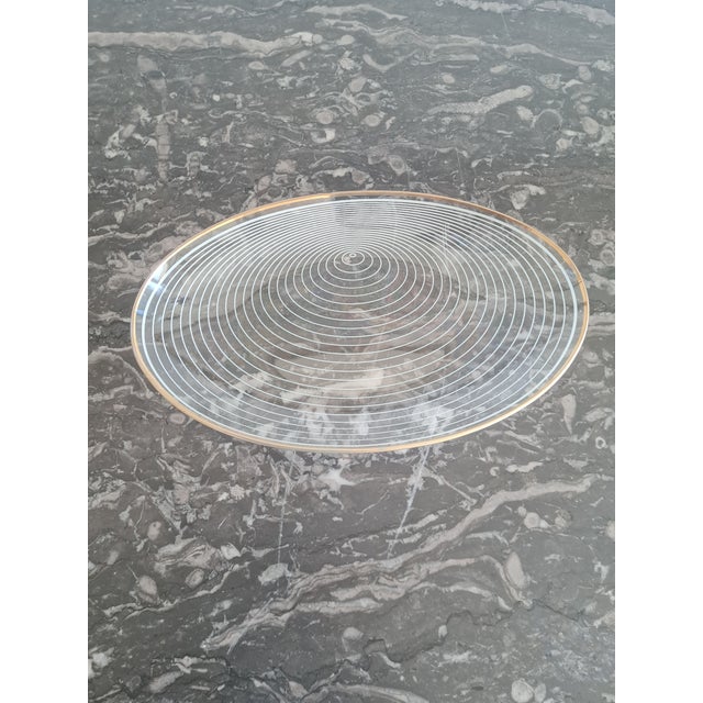 A Fili E a Fasce Glass Dishes in Triangular and Oval by Carlo Scarpa for Venini, Murano, 1942, Set of 2 For Sale - Image 6 of 7