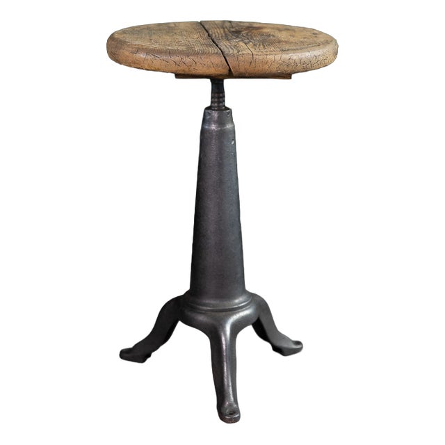 Vintage Industrial Stool, 1930s For Sale