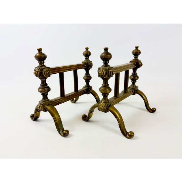 Antique Victorian Bronze Fire Dogs, 1800s, Set of 2 For Sale - Image 10 of 10
