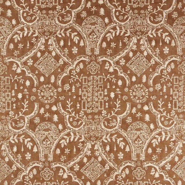 Sanderson Topiary View Fabric in Muntjac For Sale