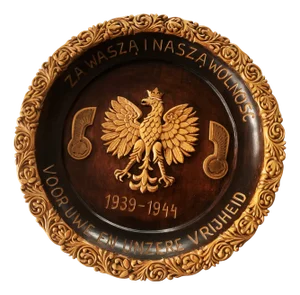 Hand-Carved Souvenir Plate, 1940s