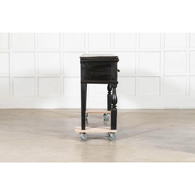 English 19thc Ebonised Oak Console Table, 1890 For Sale - Image 9 of 14