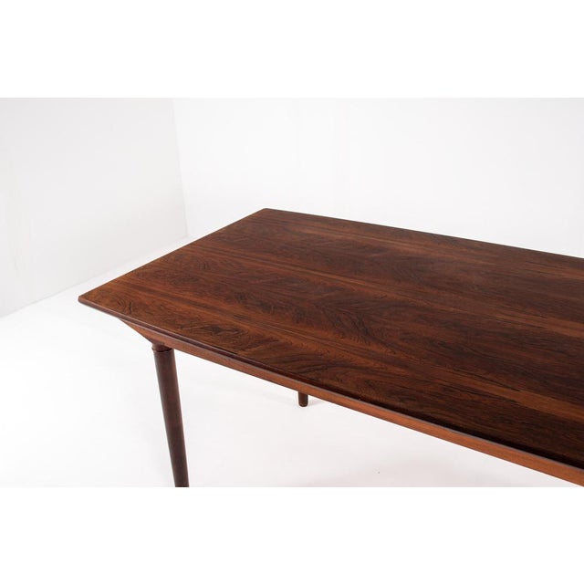Wood Mid-Century Danish Rosewood Extendable Dining Table by Harry Østergaard, 1960s For Sale - Image 7 of 16