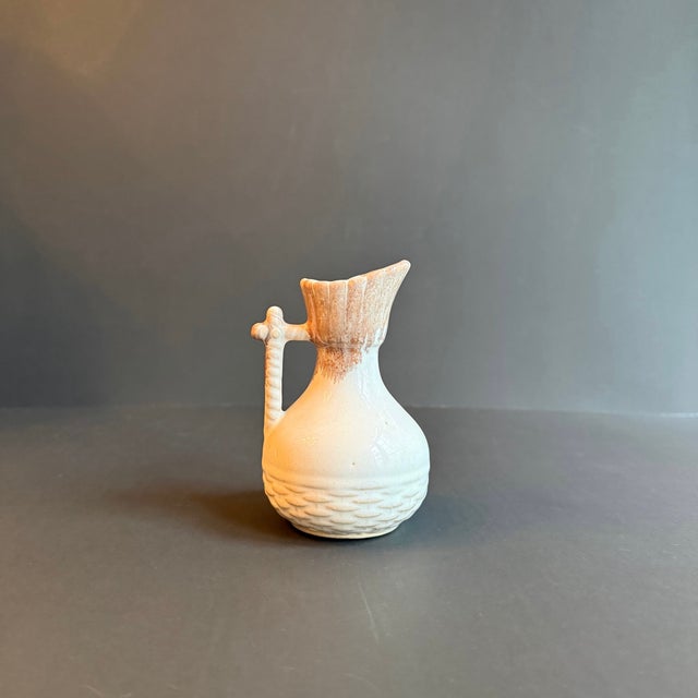 Farmhouse Vintage Ceramic Creamer Pitcher For Sale - Image 3 of 8