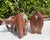 Metal Vintage Oversized Metal Elephant Bookends With Weathered Patina, Pair For Sale - Image 7 of 9