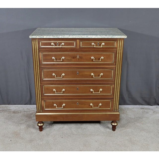 Wood Louis XVI Style Mahogany Chiffonnière Commode For Sale - Image 7 of 18