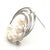 1990s Mikimoto Estate Akoya Pearl Circle Brooch Sterling Silver For Sale - Image 9 of 9