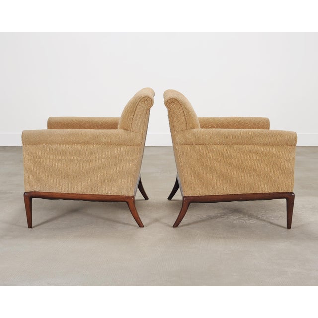 Early 21st Century Pair of A. Rudin "No. 600.1" Hardwood Boucle Lounge Armchairs For Sale - Image 5 of 18