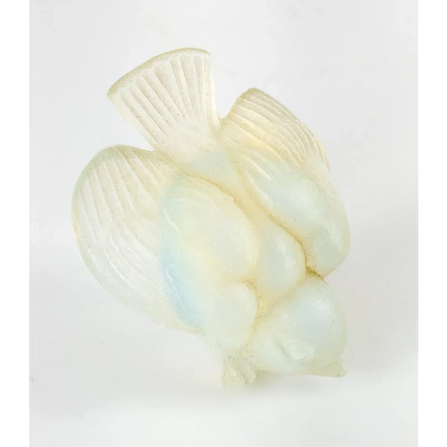White Italian Sabino Art Glass Opalescent Bird For Sale - Image 8 of 8