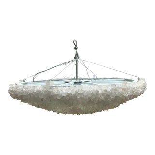 White Rock Crystal Contemporary Pendant Light For Sale