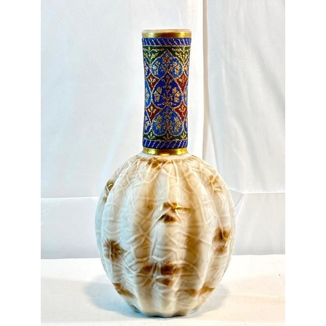 An exceptional example of late 19th to early 20th century Bohemian art glass, this elegant vase is attributed to the...