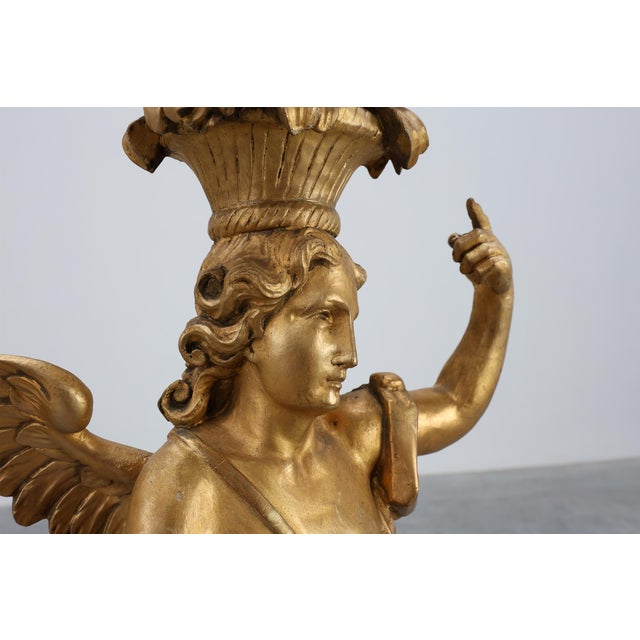 Louis XVI Gilt Oak Angel Figure Part of a Altar, 18th Century For Sale - Image 5 of 14