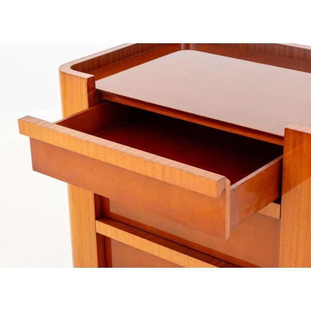 Late 20th Century Art Deco Style Mahogany Chest of Drawers For Sale In New York - Image 6 of 8
