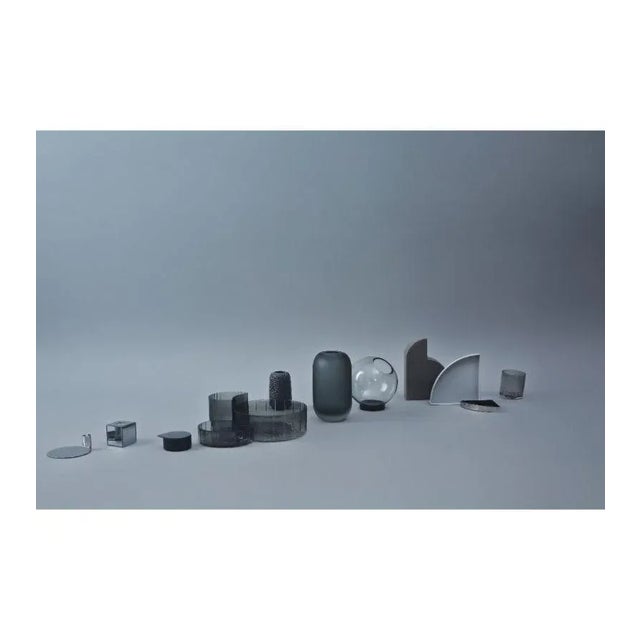 Brown Small Smokey Glass Vase For Sale - Image 8 of 10